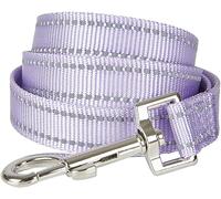 YUDOTE Laisse réfléchissante pour chien en nylon résistant, poignée rembourrée en néoprène doux avec boucle confortable pour promenade quotidienne pour races de taille moyenne, 120 cm de long, lilas
