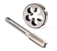 YUEARN Ensemble de tarauds et filières UNEF 1/2"-28, 1/2 x 28 HHS Machine Tap Die Set Right Hand Tap and Round Thread Die