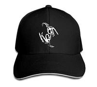 YueBanWan Korn Band Sandwich Peaked Hat/Cap Black