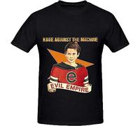 YUECCSHUN Rage Against The Mach Evil Empire Soul Men Round Neck Cool Shirt Black Manches Courtes(Medium)