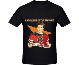 YUECCSHUN Rage Against The Mach Evil Empire Soul Men Round Neck Cool Shirt Black Manches Courtes(Medium)