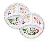 Yuecda Assiette de contrôle des portions pour un régime équilibré - Assiette pour un régime sain pour adultes et adolescents - Partitions en mélamine, perte de poids, diabétique (texte français) (2)