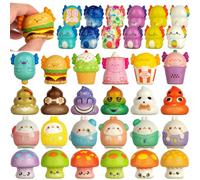 yuechen 30 Jouets Squishy Anti Stress Enfant - Animaux Squishy Kawaii - Cadeau Invite Anniversaire Enfant - Pinata Anniversaire Fille Et Garçon - Idéal pour Soulager Le Stress et Se Détendre