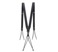 YUECIBAI Bretelles Suspender Bretelles À Boutons pour Hommes Et Femmes Ceinture Élastique Dos en Y Vintage Bretelles pour Pantalons Vêtements Réglables Noir