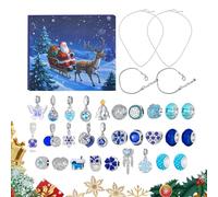 Yuecjian Calendrier de Noël avec compte à rebours pour bijoux, 31 grilles pour créer vos propres bracelets | Bijoux de rêve avec perles pour famille, filles, adolescentes, filles, camarades de classe