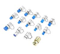 Yuecoom 14 Pcs Kit de Point de Test Hydraulique, Raccords d'Essai de Pression avec Adaptateurs G1/4, NPT1/4, SAE pour Système Hydraulique Acier Haute Résistance