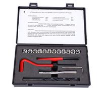 Yuecoom 17 Pièces Kit de Réparation de Filetage, Helicoil Reparation Filetage, Filet Rapporté Inserts FiletéS Femelles Manchon Fileté Avec éTui Portable (M10x1.25)