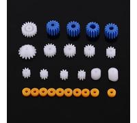 Yuecoom 26pcs Broche En Plastique Broche Engrenage et Manchon Moteur Engrenages 2MM/2.3MM/3MM/3.17MM/4MM Jouet Accessoires pour Avion Modèle De Voiture