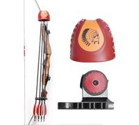 Yuecoom Carquois à 4 flèches en cuir marron - Support pour carquois à arc recourbé - Retrait rapide - Pour tir à l'arc - Étui pour la chasse et la pratique du tir à l'arc