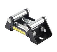 Yuecoom Guide-câble à rouleaux de câble de treuil, guide-câble à rouleaux de treuil côte à côte, guide-câble universel en fer robuste pour la récupération des véhicules de camion hors route