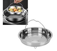 Yuecoom vaporera vapeur de cuisson, vaporera acero inoxydable, panier à vapeur végétale avec poignée panier à vapeur alimentaire en acier inoxydable 304 avec jambes pour cuisson (S)