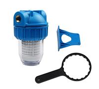 Yuecuu® Préfiltre de Sédiments Filtre à Eau en Plastique 1/2" avec Cartouche pour Pompes de Jardin Aqueducs Agricoles et Domestiques