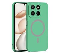 YUECXIN Coque Magnétique pour Honor 400 Smart 5G, Protection Complète de l'Objectif de Caméra, Étui Ultra Fine Silicone Antichoc Housse avec Douce Microfiber, Vert