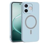 YUECXIN Coque Magnétique pour Honor 600 Lite 5G, Protection Complète de l'Objectif de Caméra, Étui Ultra Fine Silicone Antichoc Housse avec Douce Microfiber, Bleu Clair