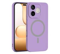 YUECXIN Coque Magnétique pour Honor 600 Lite 5G, Protection Complète de l'Objectif de Caméra, Étui Ultra Fine Silicone Antichoc Housse avec Douce Microfiber, Violet