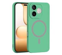 YUECXIN Coque Magnétique pour Honor 600 Lite 5G, Protection Complète de l'Objectif de Caméra, Étui Ultra Fine Silicone Antichoc Housse avec Douce Microfiber, Vert