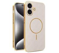 YUECXIN Coque Magnétique pour Honor 600 Pro 5G avec Chargement sans Fil, Prime Finition Cuir Housse, Antichoc Anti-Rayures Galvanoplastie Bumper Étui, Kaki