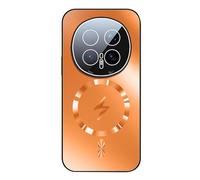 YUECXIN Coque Magnétique pour Honor Magic 8 Pro 5G, Étui avec Protection Caméra Intégrée, Housse Antichoc Renforcée Dos Mate Anti-Traces pour Support Voiture, Orange