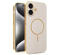 YUECXIN Coque Magnétique pour Oppo A5 Pro 5G/4G avec Chargement sans Fil, Prime Finition Cuir Housse, Antichoc Anti-Rayures Galvanoplastie Bumper Étui, Kaki