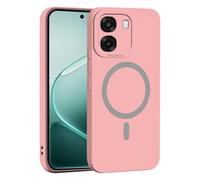 YUECXIN Coque Magnétique pour Oppo A6X / Oppo A6 5G/4G/ Oppo A6K, Protection Complète de l'Objectif de Caméra, Étui Ultra Fine Silicone Antichoc Housse avec Douce Microfiber, Rose