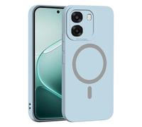 YUECXIN Coque Magnétique pour Oppo A6X / Oppo A6 5G/4G/ Oppo A6K, Protection Complète de l'Objectif de Caméra, Étui Ultra Fine Silicone Antichoc Housse avec Douce Microfiber, Bleu Clair