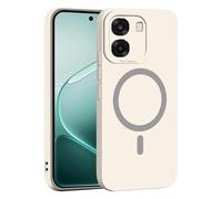 YUECXIN Coque Magnétique pour Oppo A6X / Oppo A6 5G/4G/ Oppo A6K, Protection Complète de l'Objectif de Caméra, Étui Ultra Fine Silicone Antichoc Housse avec Douce Microfiber, Blanc