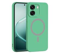 YUECXIN Coque Magnétique pour Oppo A6X / Oppo A6 5G/4G/ Oppo A6K, Protection Complète de l'Objectif de Caméra, Étui Ultra Fine Silicone Antichoc Housse avec Douce Microfiber, Vert