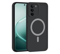YUECXIN Coque Magnétique pour Realme C71 5G/4G/Realme C73/Realme P3 Lite 4G, Protection Complète de l'Objectif de Caméra, Étui Ultra Fine Silicone Antichoc Housse avec Douce Microfiber, Noir
