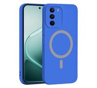 YUECXIN Coque Magnétique pour Realme C71 5G/4G/Realme C73/Realme P3 Lite 4G, Protection Complète de l'Objectif de Caméra, Étui Ultra Fine Silicone Antichoc Housse avec Douce Microfiber, Bleu Foncé