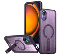 YUECXIN Coque Magnétique pour Samsung Galaxy Xcover 7, Refroidissement Antichoc Étui Ultra Mince avec Support Métal Invisible Refroidissante Housse, Violet