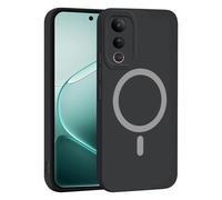 YUECXIN Coque Magnétique pour Vivo V50 Lite 5G/4G, Protection Complète de l'Objectif de Caméra, Étui Ultra Fine Silicone Antichoc Housse avec Douce Microfiber, Noir