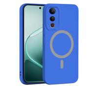 YUECXIN Coque Magnétique pour Vivo V50 Lite 5G/4G, Protection Complète de l'Objectif de Caméra, Étui Ultra Fine Silicone Antichoc Housse avec Douce Microfiber, Bleu Foncé