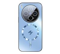 YUECXIN Coque Magnétique pour Vivo X300 5G, Étui avec Protection Caméra Intégrée, Housse Antichoc Renforcée Dos Mate Anti-Traces pour Support Voiture, Bleu
