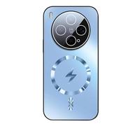 YUECXIN Coque Magnétique pour Vivo X300S 5G, Étui avec Protection Caméra Intégrée, Housse Antichoc Renforcée Dos Mate Anti-Traces pour Support Voiture, Bleu