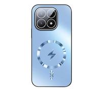 YUECXIN Coque Magnétique pour Xiaomi 15T 5G, Étui avec Protection Caméra Intégrée, Housse Antichoc Renforcée Dos Mate Anti-Traces pour Support Voiture, Bleu