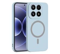 YUECXIN Coque Magnétique pour Xiaomi 17 5G, Protection Complète de l'Objectif de Caméra, Étui Ultra Fine Silicone Antichoc Housse avec Douce Microfiber, Bleu Clair