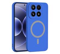 YUECXIN Coque Magnétique pour Xiaomi 17 5G, Protection Complète de l'Objectif de Caméra, Étui Ultra Fine Silicone Antichoc Housse avec Douce Microfiber, Bleu Foncé