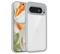 YUECXIN Coque pour Google Pixel 10 Pro XL, Housse Givré Grade-Militaire Antichoc Ultra Mince Anti-Empruntes, Étui Rayures Digitales Dos, Gris