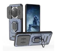 YUECXIN Coque pour Honor Magic 7 Lite 5G/Magic7 Lite, Étui D'armure de Protection Complète de Qualité Militaire, Dur PC Dos Étui＆Souple TPU Bumper Silicone Antichoc Housse, Bleu