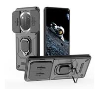 YUECXIN Coque pour Honor Magic 7 Lite 5G/Magic7 Lite, Étui D'armure de Protection Complète de Qualité Militaire, Dur PC Dos Étui＆Souple TPU Bumper Silicone Antichoc Housse, Noir