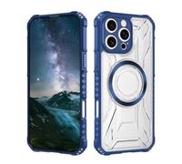 YUECXIN Coque pour Honor X6b 4G Compatible avec la Charge sans Fil Magsafe, Étui Arrière Texturée Transparente, Housse Silicone TPU Très Mince Antichoc. Bleu