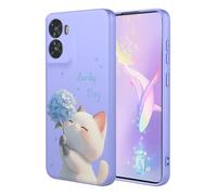 YUECXIN Coque pour Motorola Moto G06, Mode Motif Très Mince Doux Silicone Liquide Soyeux Étui, Premium Antichoc TPU Bumper Protection Complète du Corps Housse. Chat