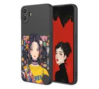 YUECXIN Coque pour Nothing CMF Phone 1 5G, Mode Motif Très Mince Doux Silicone Liquide Soyeux Étui, Premium Antichoc TPU Bumper Protection Complète du Corps Housse. Fille Cool