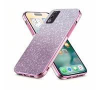 YUECXIN Coque pour Oppo A5M/Oppo A5, Étui 2 en 1 Silicone TPU Transparente avec Carte Paillettes Amovible, Housse Antichoc Bumper Anti-Jaunissement pour Femme, Rose