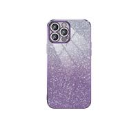 YUECXIN Coque pour Oppo A5M/Oppo A5, Transparent Glitter Housse Silicone Antichoc avec Pailletée Design Carte Étui, Violet dégradé