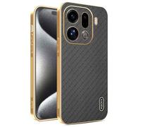 YUECXIN Coque pour Oppo Find X9 Pro 5G, Protection Complète de l'Objectif de Caméra, Housse Galvanoplastie sur Quatre Côtés de Antichoc Bumper Cover Case, Noir