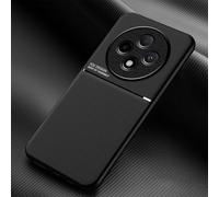 YUECXIN Coque pour Oppo Reno 12F 4G/Reno 12 FS/Reno12 F 5G, Grâce Exquis Mode Texture Doux Étui, Premium Très Mince Antichoc Antidérapante TPU + PU Bumper Silicone Housse. Noir