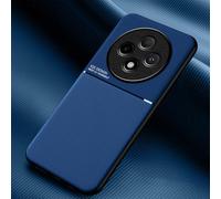 YUECXIN Coque pour Oppo Reno 12F 4G/Reno 12 FS/Reno12 F 5G, Grâce Exquis Mode Texture Doux Étui, Premium Très Mince Antichoc Antidérapante TPU + PU Bumper Silicone Housse. Bleu