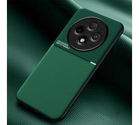 YUECXIN Coque pour Oppo Reno 12F 4G/Reno 12 FS/Reno12 F 5G, Grâce Exquis Mode Texture Doux Étui, Premium Très Mince Antichoc Antidérapante TPU + PU Bumper Silicone Housse. Vert