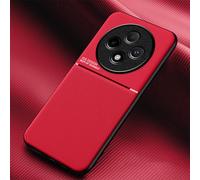 YUECXIN Coque pour Oppo Reno 12F 4G/Reno 12 FS/Reno12 F 5G, Grâce Exquis Mode Texture Doux Étui, Premium Très Mince Antichoc Antidérapante TPU + PU Bumper Silicone Housse. Rouge